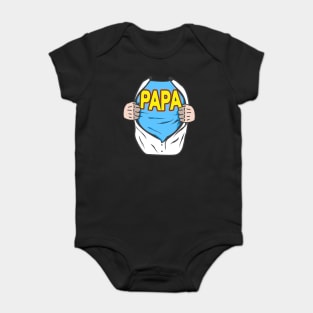 Papa Superhero Father Baby Bodysuit